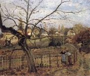 Camille Pissarro The Fence La barriere oil painting picture wholesale